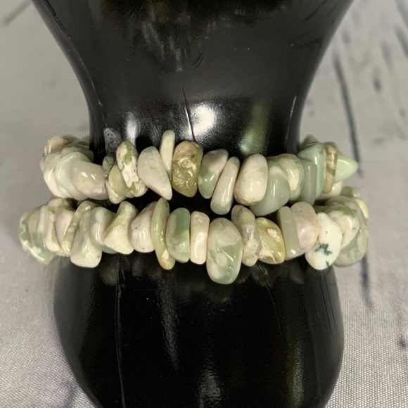 βοΈRESTOCKED Green Flower Agate Bracelet β’ Handmade Jewelry β’ Agate Jewelry - Picture 5 of 14
